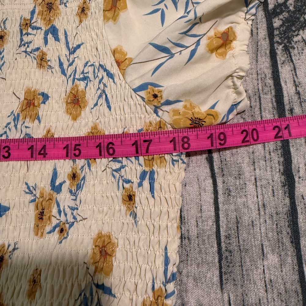 Leasty Curve 3X Floral Yellow Smocked Sunflowers Summer Spring Dress - Picture 7 of 10
